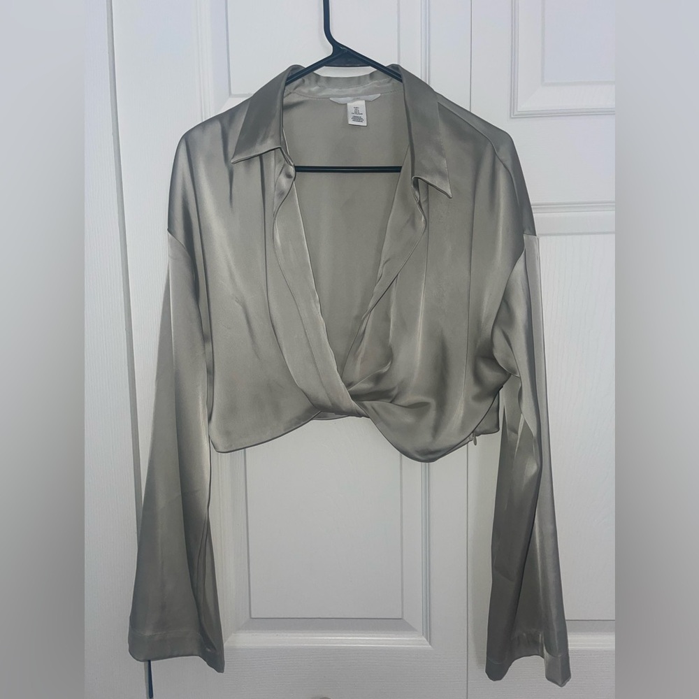 Satin Crop Shirt